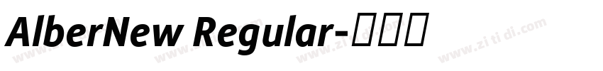 AlberNew Regular字体转换